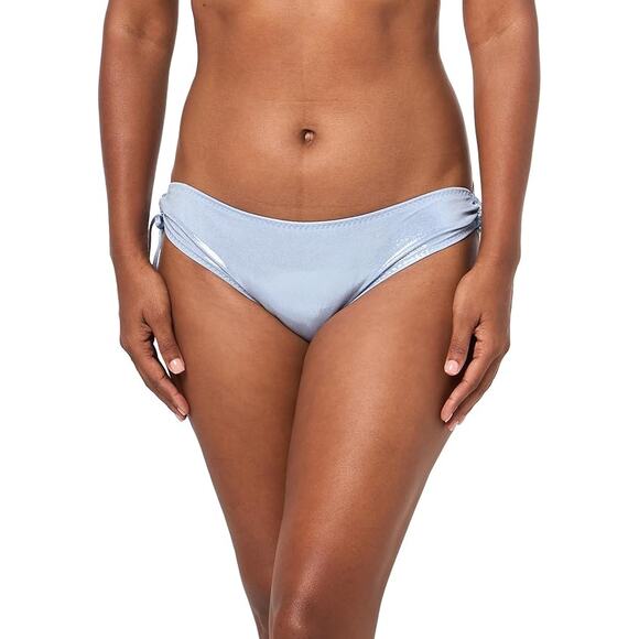 Norma Kamali Women's Medium Misty Blue Jason Bikini Bottom Beach Swimwear L15-32 - Picture 1 of 8
